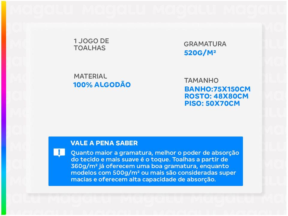 Jogo de Toalhas de Banho Atlântica 100% Algodão Aura Azul 5 Peças - 1