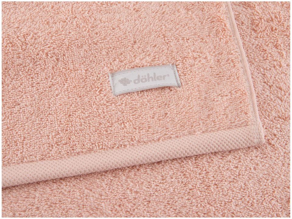 Jogo de Toalhas de Banho e Rosto Dohler 100% Algodão Florença Salmão 4 Peças - 6
