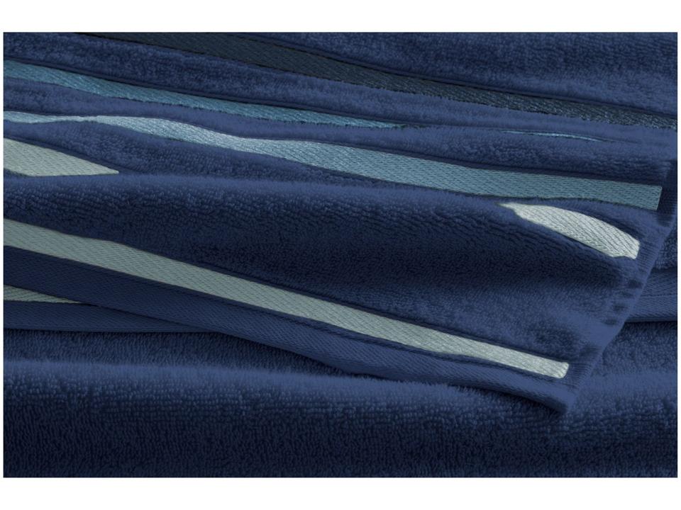 Jogo de Toalhas de Banho Karsten Lumina Naval 2 Peças - 2