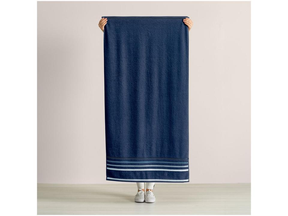 Jogo de Toalhas de Banho Karsten Lumina Naval 2 Peças - 1