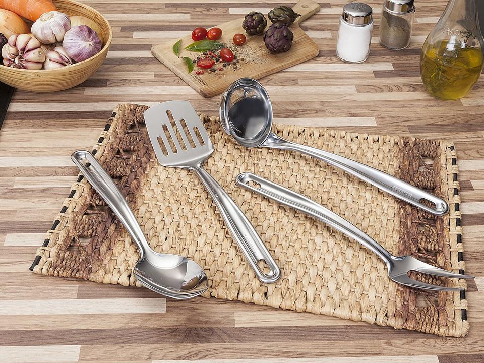 Jogo de Utensílios Tramontina Inox 4 Peças - 1
