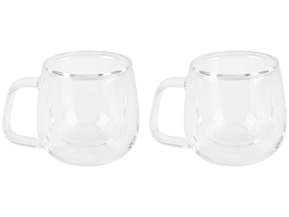 Jogo de Xícaras de Café 100ml Tramontina Vidro Duplo 64760440 2 Peças - 2