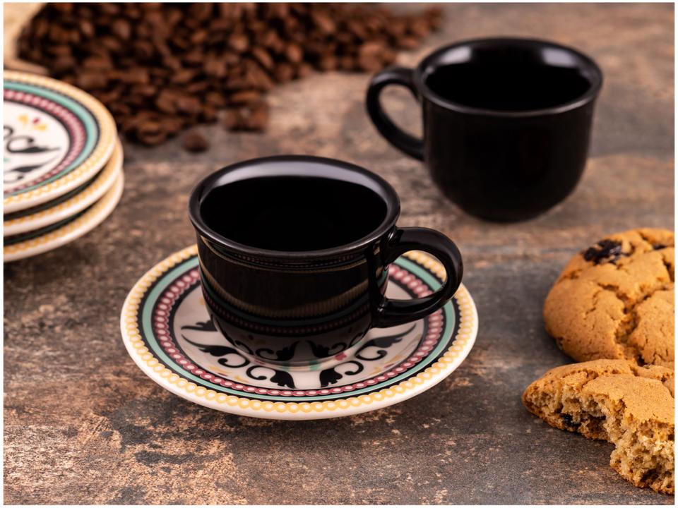 Jogo de Xícaras de Café 65ml Oxford Floreal 6 Peças - 1