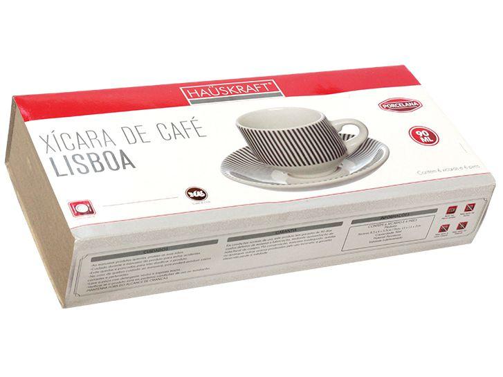 Jogo de Xícaras de Café 90ml Hauskraft Lisboa 6 Peças - 3