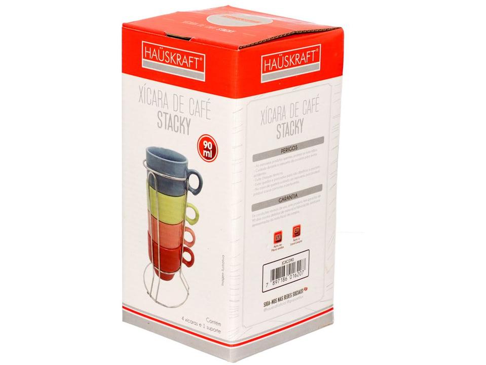 Jogo de Xícaras de Café 90ml Hauskraft Stacky 4 Peças - 3