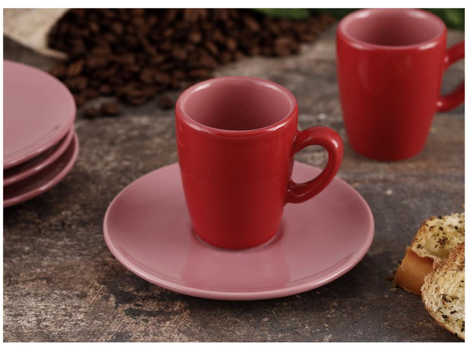 Jogo de Xícaras de Café de Porcelana 75ml Oxford Complementos Espresso 6 Peças - 1