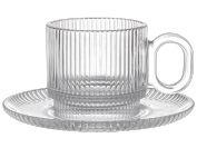 Jogo de Xícaras de Chá 170ml Haus Concept Canelado 6 Peças - 1