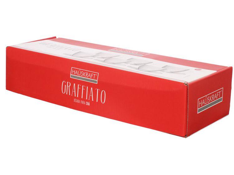Jogo de Xícaras de Chá 230ml Hauskraft Graffiato 6 Peças - 4