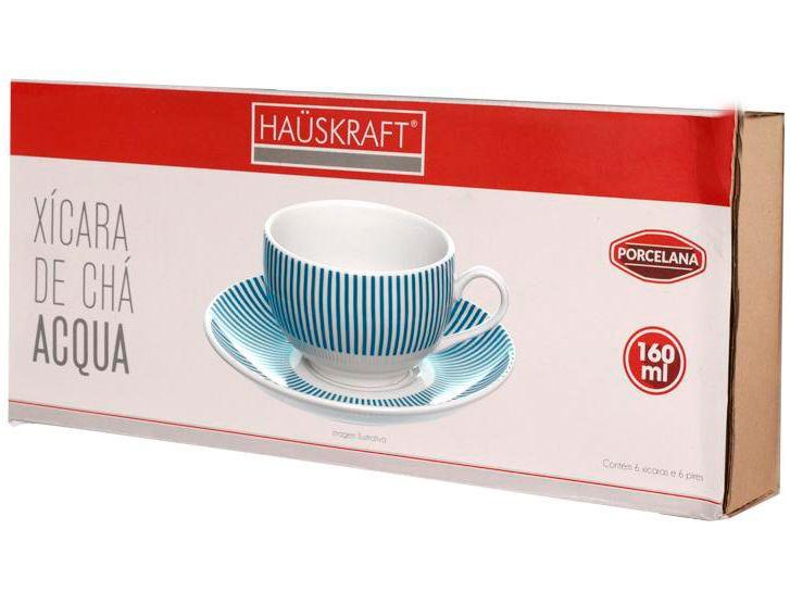 Jogo de Xícaras de Chá de Porcelana 160ml Hauskraft Acqua 6 Peças - 3