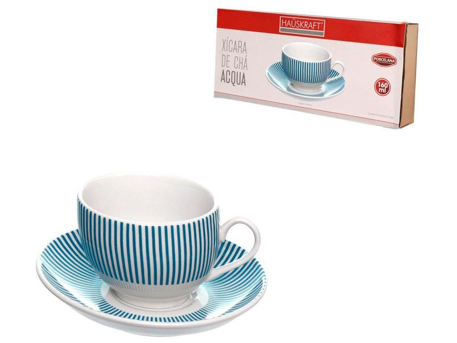 Jogo de Xícaras de Chá de Porcelana 160ml Hauskraft Acqua 6 Peças - 2