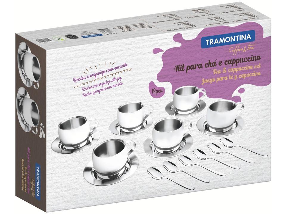 Jogo de Xícaras de Chá e Capuccino 230ml Tramontina 64430820 18 Peças - 8