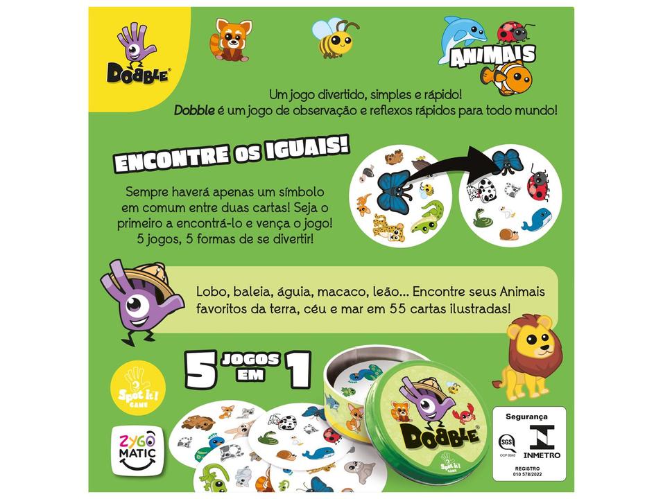 Jogo Dobble Animais Galápagos 56 Peças - 4