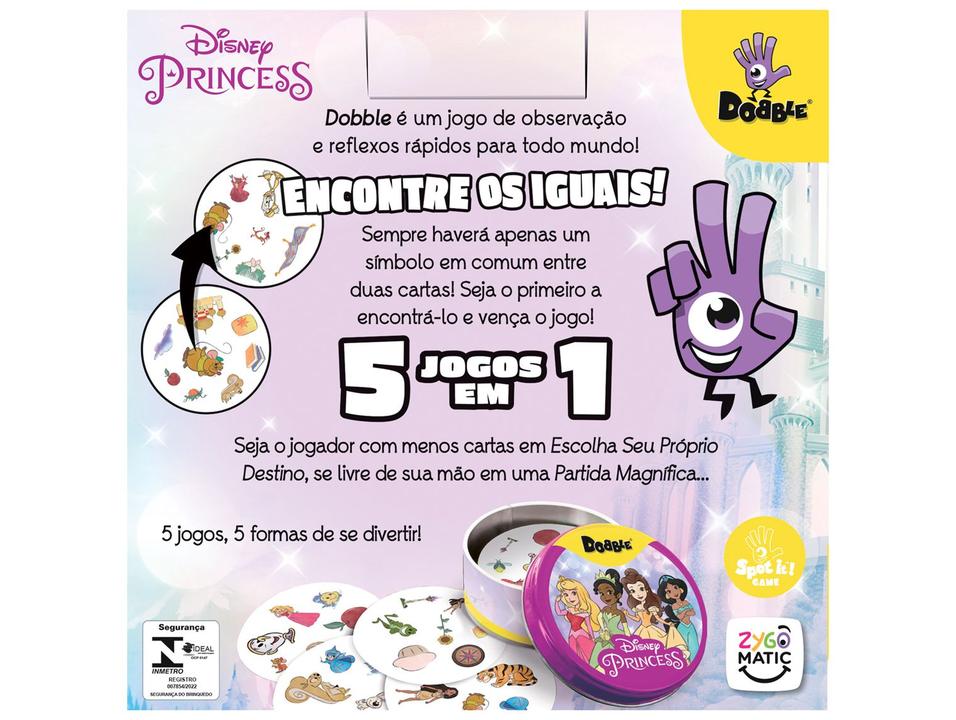 Jogo Dobble Disney Princess Galápagos 57 Peças - 4