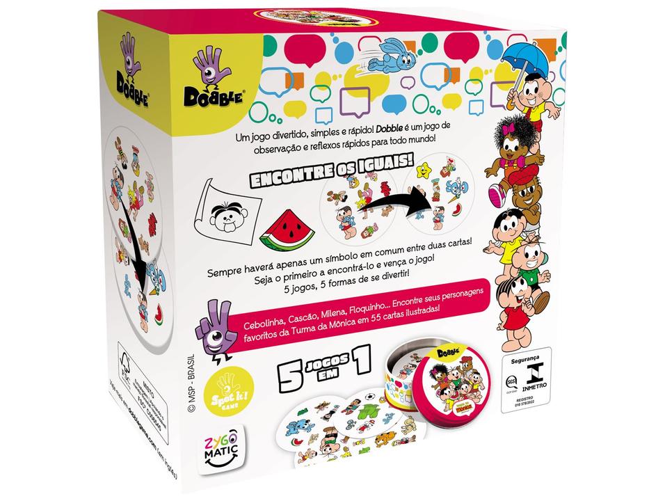 Jogo Dobble Turma da Mônica Galápagos 56 Peças - 2