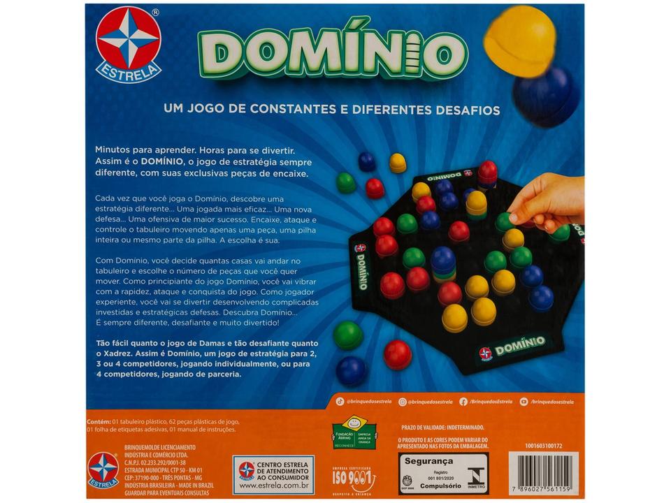 Jogo Domínio Tabuleiro Estrela - 5