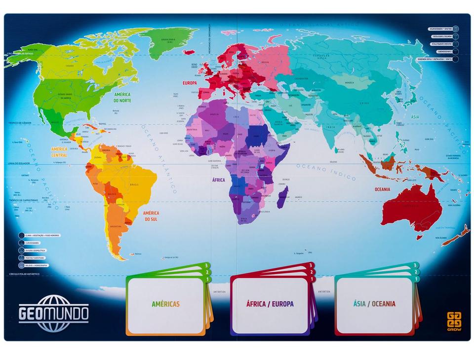 Jogo Educativo Geomundo de Tabuleiro Grow - 3