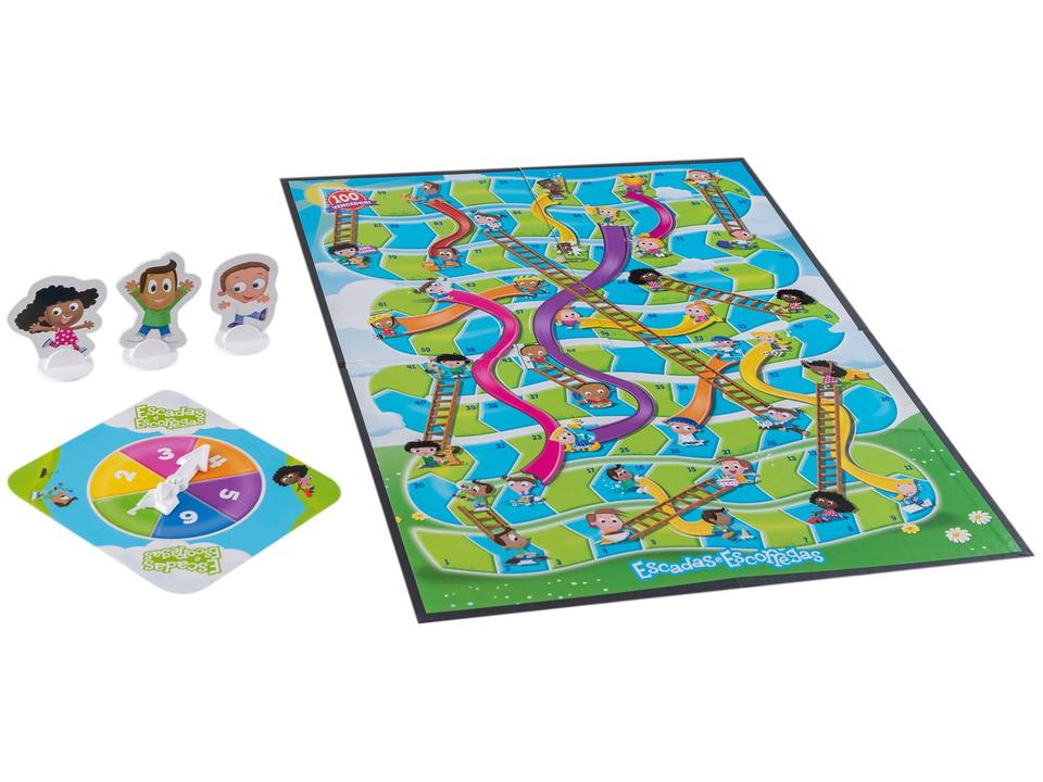 Jogo Escadas & Escorregas Tabuleiro Hasbro - 1