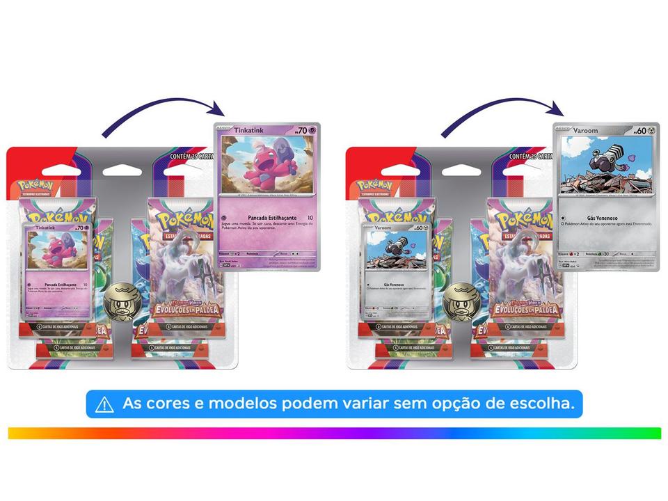 Jogo Escarlate e Violeta Evoluções em Paldea - Pokémon Copag 25 Cartas - 1