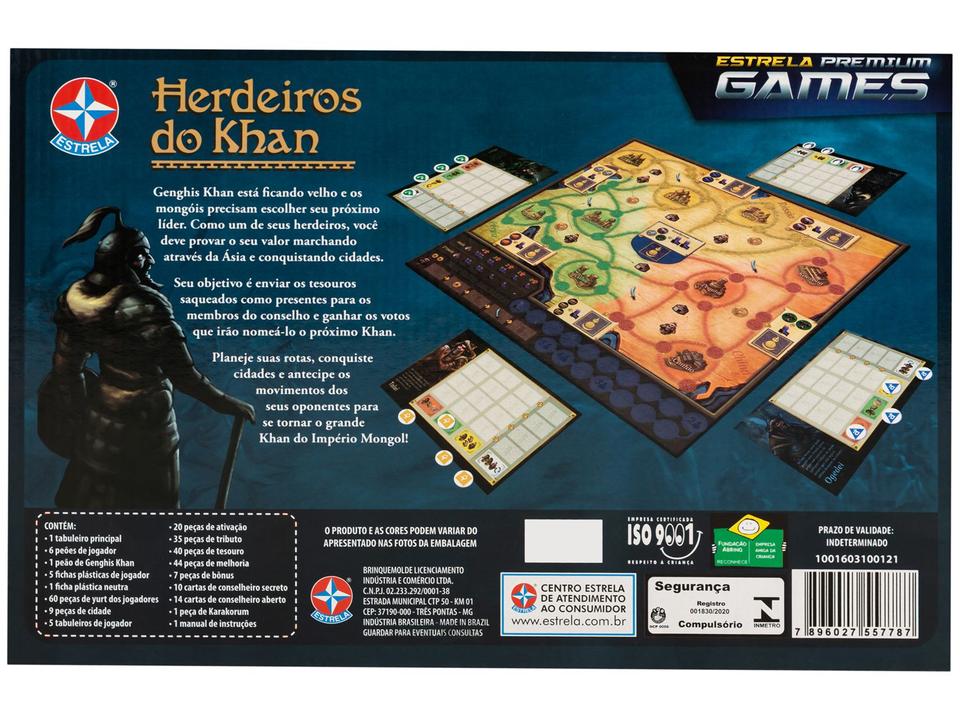 Jogo Estrela Premium Games Herdeiros do Khan - de Tabuleiro Estrela - 14