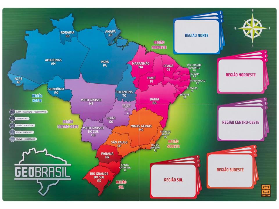 Jogo Geobrasil Tabuleiro Grow - 4