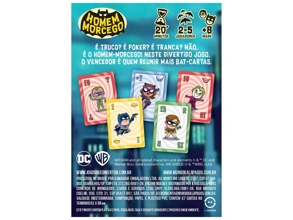 Jogo Homem-morcego Galápagos 67 Peças - 2