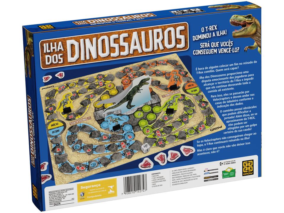 Jogo Ilha dos Dinossauros de Tabuleiro Grow - 2