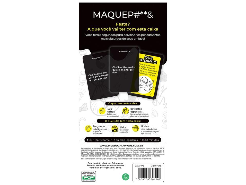 Jogo Ma Que P**& Galápagos 480 Cartas - 2