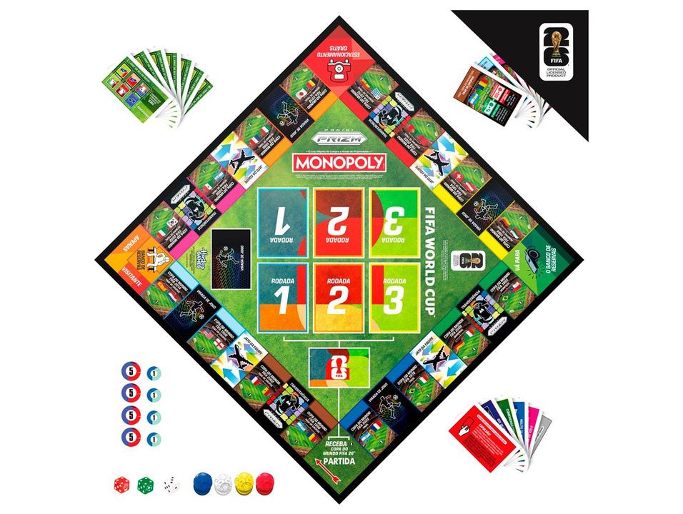 Jogo Monopoly Panini Prizm Copa do Mundo - 1