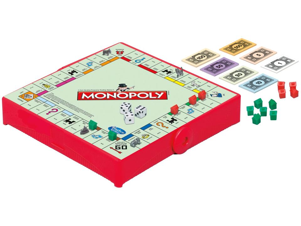 Jogo Monopoly Tabuleiro Grab and Go Hasbro - 1