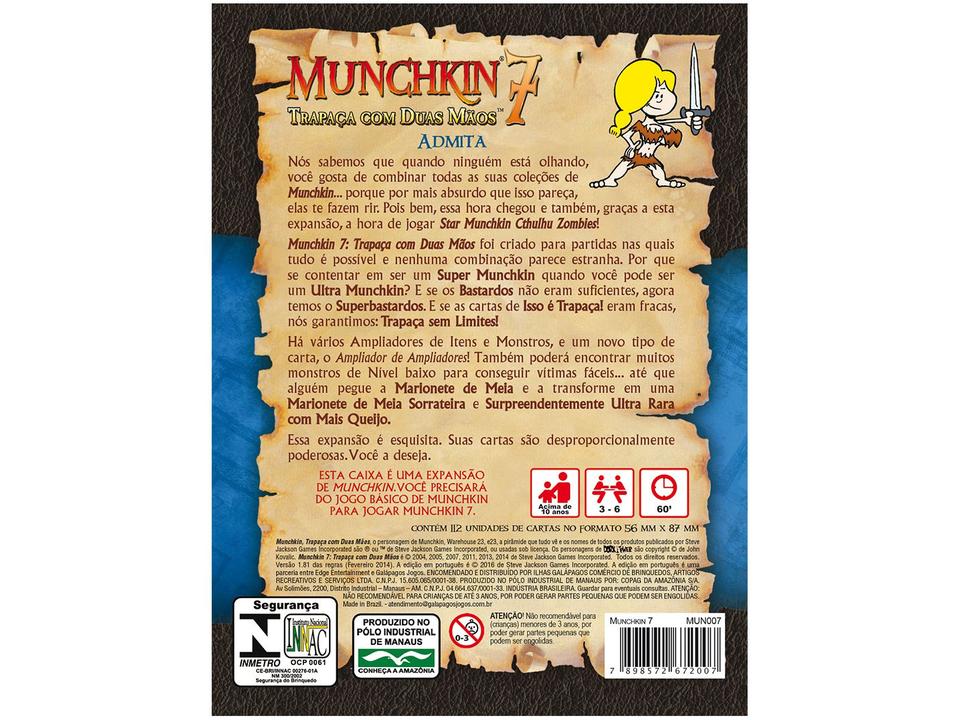 Jogo Munchkin 7 Trapaça com Duas Mãos Expansão - 6