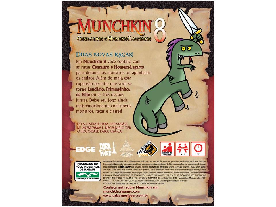 Jogo Munchkin 8 Centauros e Homens-Lagartos - 7