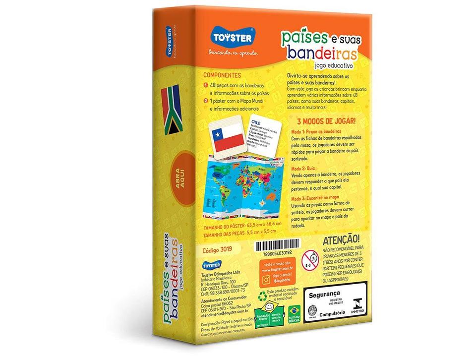 Jogo Países e suas Bandeiras Tabuleiro - 6