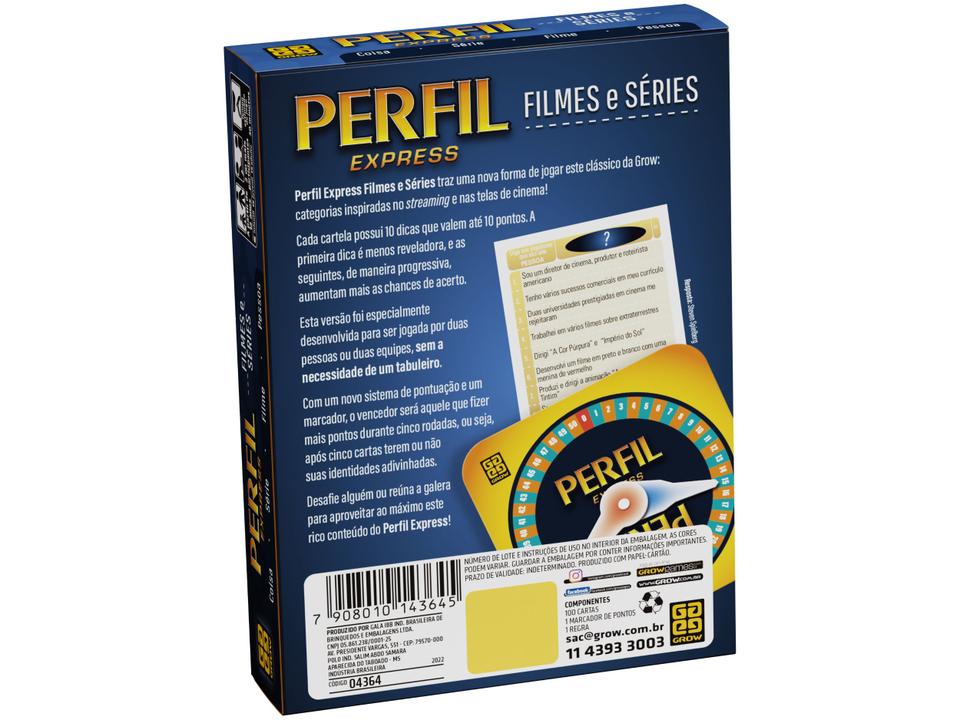 Jogo Perfil Express Filmes e Séries Grow - 2