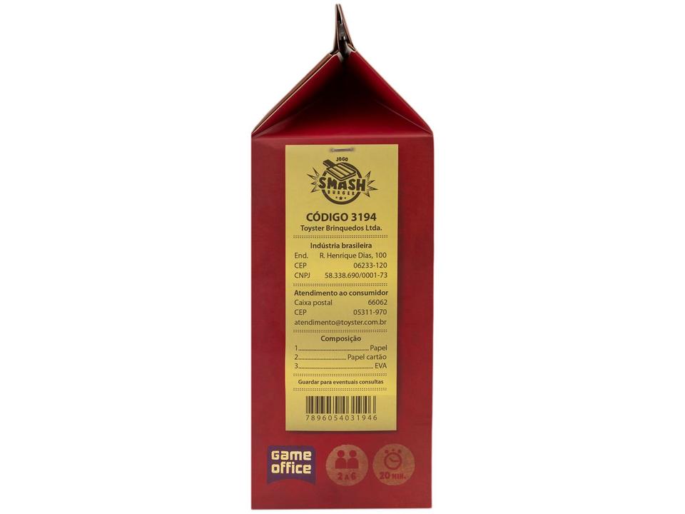 Jogo Smash Burger Game Office Toyster Brinquedos - 3