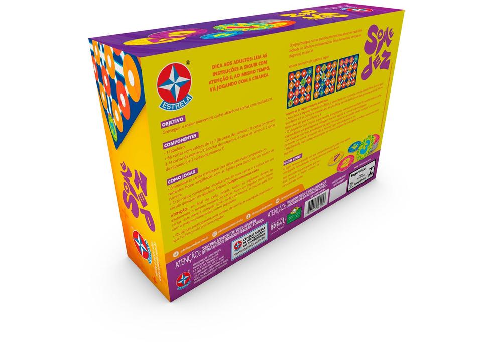 Jogo Some Dez Tabuleiro Brinquedos Estrela - 4