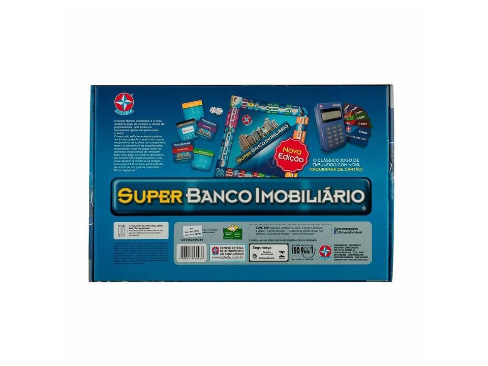 Jogo Super Banco Imobiliário Tabuleiro - 14