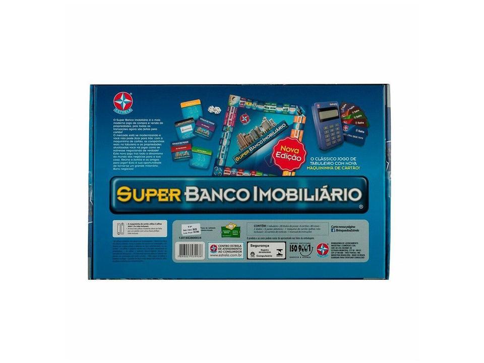 Jogo Super Banco Imobiliário Tabuleiro - 14