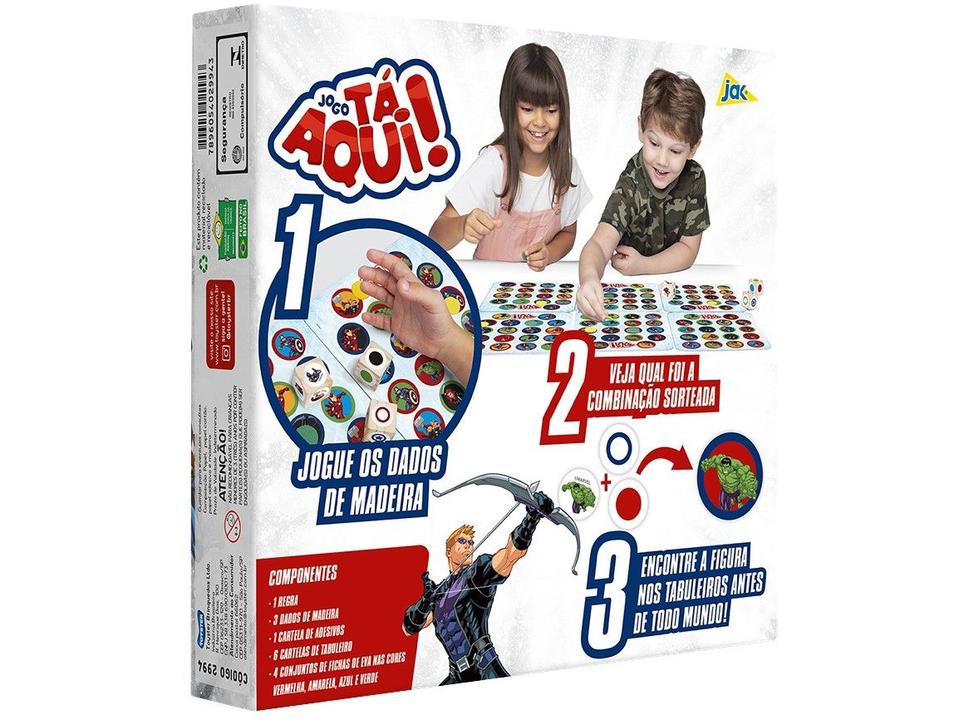 Jogo Tá Aqui! Marvel Avengers Tabuleiro Jak - 1
