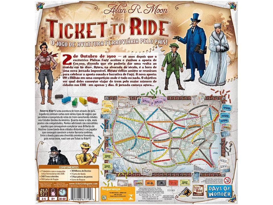 Jogo Ticket To Ride Tabuleiro Galápagos - 11