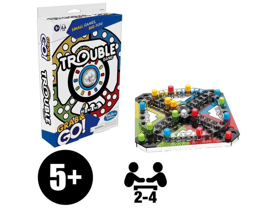 Jogo Trouble Grab & Go! Hasbro Gaming - 1