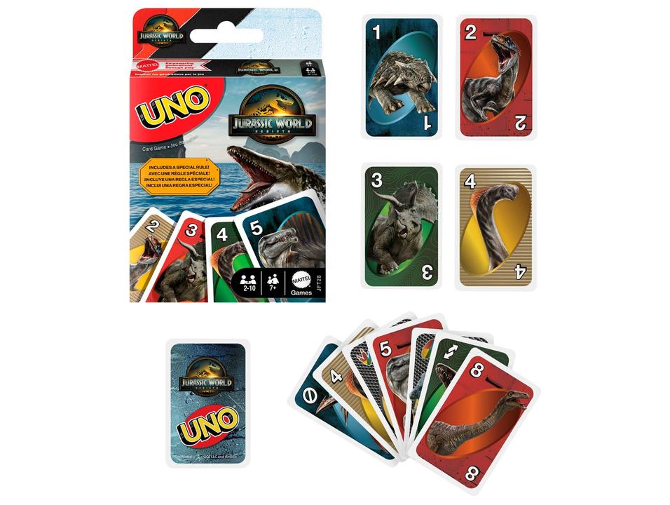 Jogo UNO Jurassic World: Rebirth Mattel 112 Cartas - 3