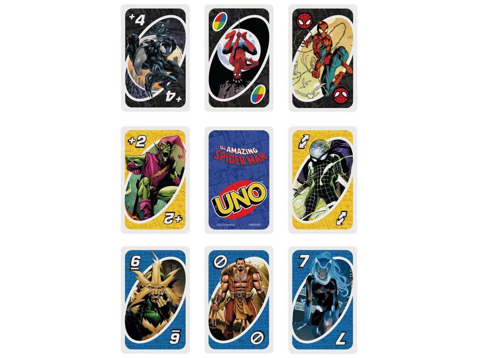 Jogo UNO Marvel Spider-Man Mattel 112 Cartas - 3