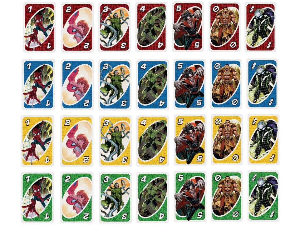 Jogo UNO Marvel Spider-Man Mattel 112 Cartas - 2