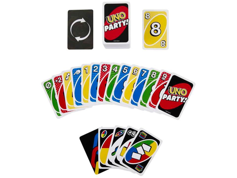 Jogo UNO Party! Mattel 224 Cartas - 5