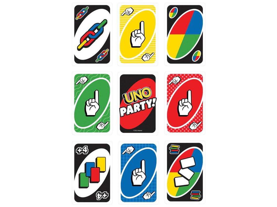 Jogo UNO Party! Mattel 224 Cartas - 3