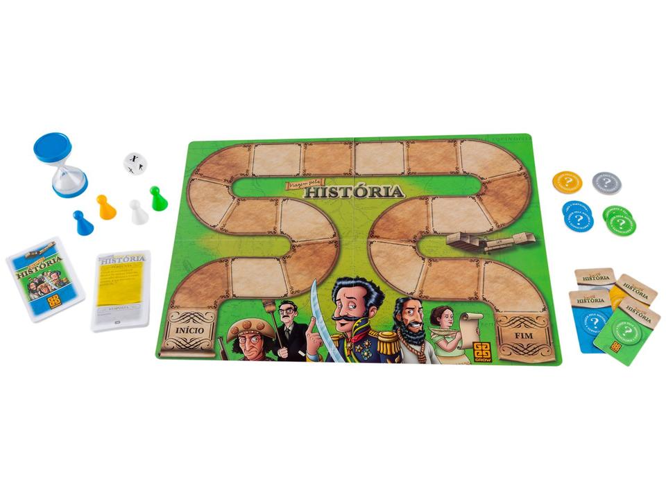 Jogo Viagem Pela História Tabuleiro Grow - 1
