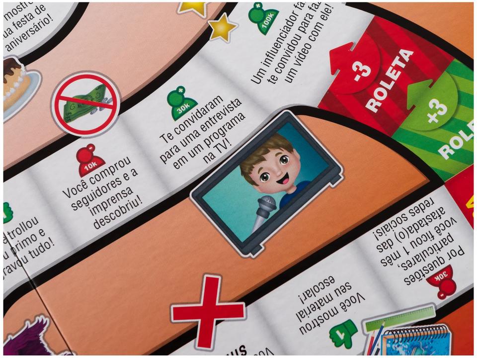 Jogo Vida de Influencer Tabuleiro Pais e Filhos - 4