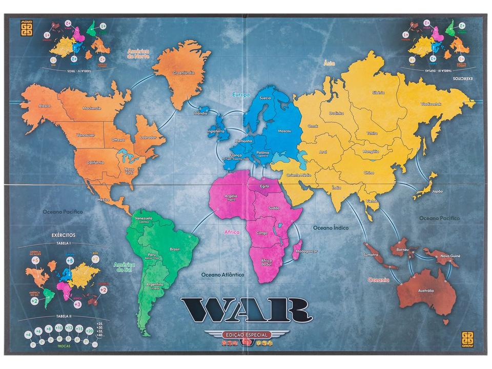 Jogo War de Tabuleiro O Jogo da Estratégia - 4