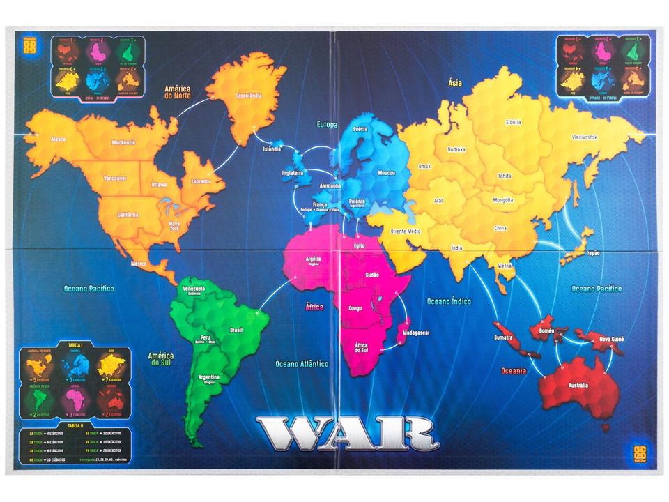 Jogo War Tabuleiro O Jogo da Estratégia - 2
