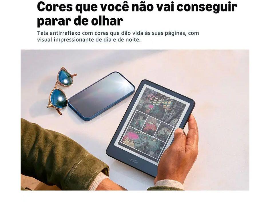 Kindle Colorsoft Amazon 7" 16GB 300ppi Wi-Fi à Prova de Água Preto - 9